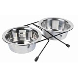 Trixie Trixie voer / waterbak-set rvs / metaal Trixie Trixie voer / waterbak-set rvs / metaal