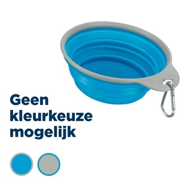 Trixie Trixie voerbak / drinkbak reis stevige rand siliconen assorti Trixie Trixie voerbak / drinkbak reis stevige rand siliconen assorti