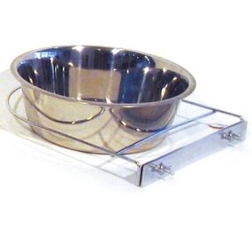 Merkloos Rvs hondenbak met schroefhouder Merkloos Rvs hondenbak met schroefhouder