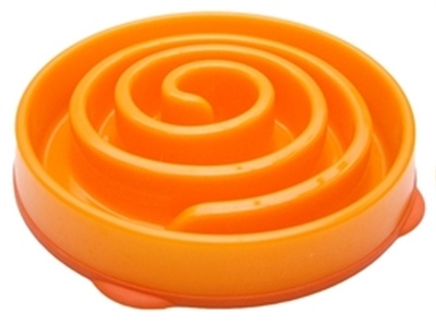 Merkloos Slo-bowl feeder mini coral spiraal oranje