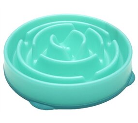 Merkloos Slo-bowl feeder drop teal lichtblauw Merkloos Slo-bowl feeder drop teal lichtblauw