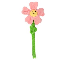 Fofos Fofos krinkel bloem roze met touwsteel Fofos Fofos krinkel bloem roze met touwsteel