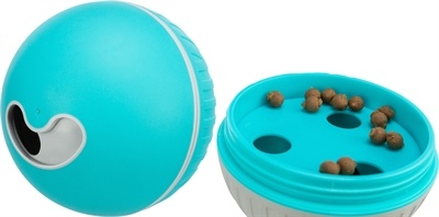 Trixie Trixie snackbal hond kunststof / tpr blauw Trixie Trixie snackbal hond kunststof / tpr blauw
