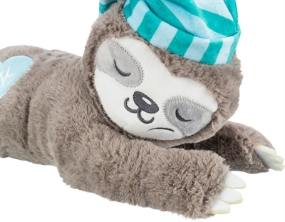 Trixie Trixie pluche luiaard grijs met heartbeat voor puppy Trixie Trixie pluche luiaard grijs met heartbeat voor puppy