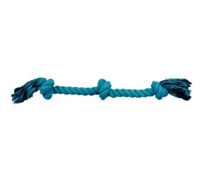 Trixie Trixie flostouw 3 knoop blauw Trixie Trixie flostouw 3 knoop blauw