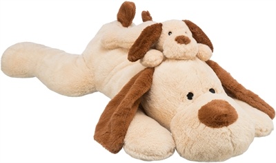 Trixie Trixie knuffel hondbenny pluche beige / bruin Trixie Trixie knuffel hondbenny pluche beige / bruin