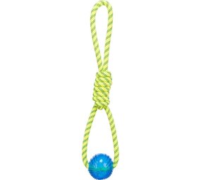 Trixie Trixie aquatoy touw trekspeeltje drijvend polyester geel / groen Trixie Trixie aquatoy touw trekspeeltje drijvend polyester geel / groen