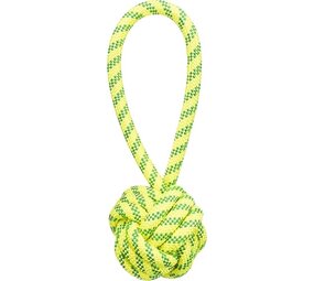 Trixie Trixie aquatoy touw met bal drijvend polyester geel / groen Trixie Trixie aquatoy touw met bal drijvend polyester geel / groen