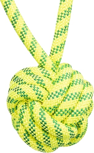 Trixie Trixie aquatoy touw met bal drijvend polyester geel / groen Trixie Trixie aquatoy touw met bal drijvend polyester geel / groen
