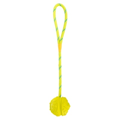 Trixie Trixie bal aan touw natuurrubber drijvend limegroen Trixie Trixie bal aan touw natuurrubber drijvend limegroen