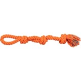 Trixie Trixie werp flostouw 3-knoop oranje Trixie Trixie werp flostouw 3-knoop oranje
