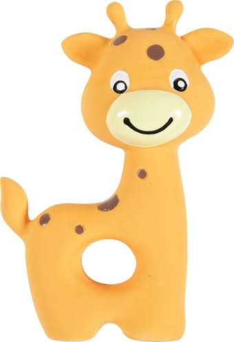 Zolux Zolux puppyspeelgoed latex giraffe oranje Zolux Zolux puppyspeelgoed latex giraffe oranje