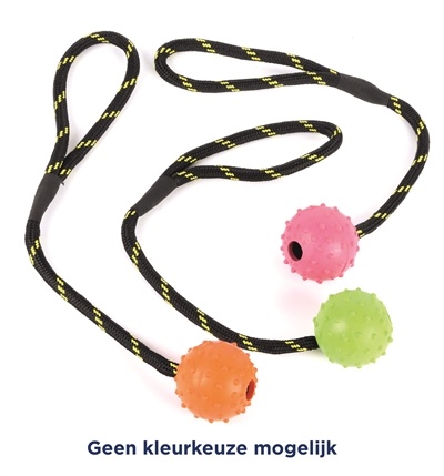 Happy pet Happy pet tough toys bal studded aan touw rubber Happy pet Happy pet tough toys bal studded aan touw rubber