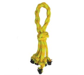 Happy pet Happy pet multi tugger flostouw geel / oranje Happy pet Happy pet multi tugger flostouw geel / oranje