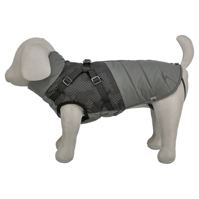Trixie Trixie hondenjas pontis met tuig reflect grijs