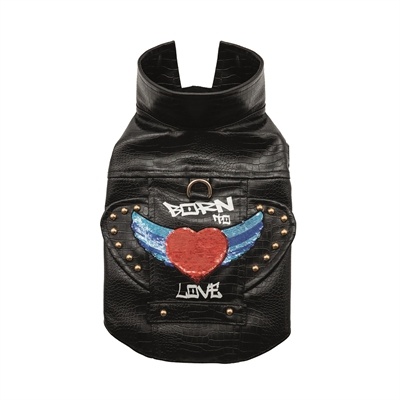 Croci Croci hondenjas frankie gevoerd zwart