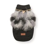 Croci Croci hondentrui met veren zwart / wit Croci Croci hondentrui met veren zwart / wit