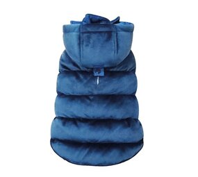 Croci Croci hondenjas velveteen gevoerd blauw Croci Croci hondenjas velveteen gevoerd blauw