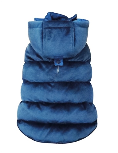 Croci Croci hondenjas velveteen gevoerd blauw