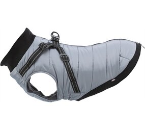 Trixie Trixie hondenjas pontis met tuig grijs Trixie Trixie hondenjas pontis met tuig grijs