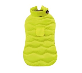 Croci Croci hondenjas padded eco leaves gerecycled geel Croci Croci hondenjas padded eco leaves gerecycled geel