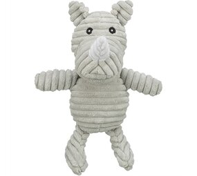 Trixie Trixie neushoorn ribstof pluche grijs