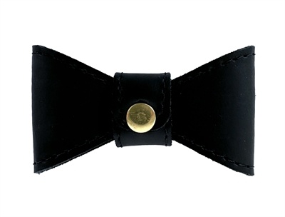 Sazzz Sazzz vlinderstrik glamper classic leer zwart