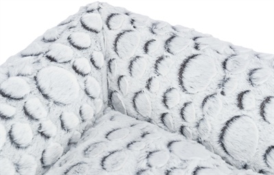 Trixie Trixie hondenmand mila hoekig pluche wit / grijs