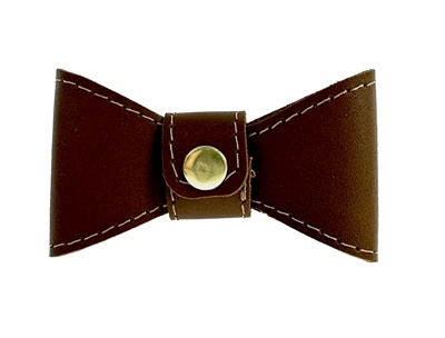 Sazzz Sazzz vlinderstrik glamper classic leer zadel bruin Sazzz Sazzz vlinderstrik glamper classic leer zadel bruin