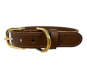 Sazzz Sazzz halsband hond braveheart classic leer zadel bruin