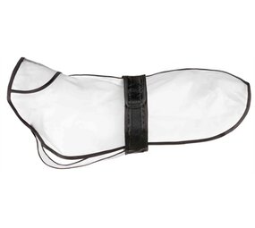 Trixie Trixie regenjas tarbes transparant / zwarte stroken Trixie Trixie regenjas tarbes transparant / zwarte stroken