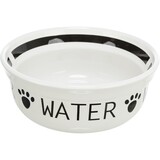 Trixie Trixie drinkbak hond water keramiek wit / zwart Trixie Trixie drinkbak hond water keramiek wit / zwart