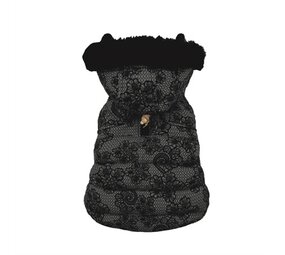 Croci Croci hondenjas lacy gevoerd donkergrijs Croci Croci hondenjas lacy gevoerd donkergrijs