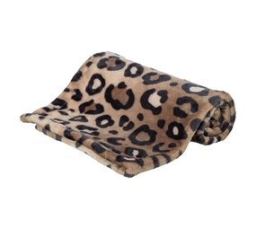 Trixie Trixie hondendeken leo soft pluche bruin / panterprint
