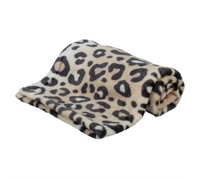 Trixie Trixie hondendeken leo soft pluche creme / panterprint