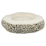 Trixie Trixie hondenmand leo soft rond pluche creme / panterprint
