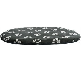 Trixie Trixie hondenkussen jimmy ovaal zwart met pootprint Trixie Trixie hondenkussen jimmy ovaal zwart met pootprint