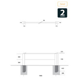 Duo Beton schutting Rustiek Antraciet