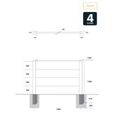 Duo Beton schutting Slate Antraciet