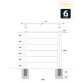 Duo Beton schutting Slate Antraciet