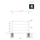 Duo Beton schutting Blokhut Antraciet