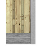 Hout beton schutting Duo Slate