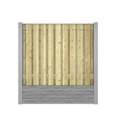 Hout beton schutting Duo Slate