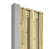 Hout beton schutting Duo Leisteen