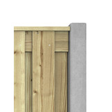 Hout beton schutting Duo Leisteen