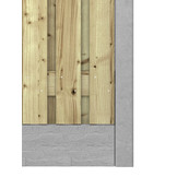 Hout beton schutting Duo Leisteen