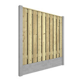 Hout beton schutting Duo Leisteen