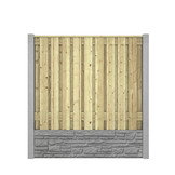 Hout beton schutting Duo Rustiek