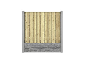 Hout beton schutting Duo Rustiek