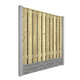 Hout beton schutting Duo Rustiek